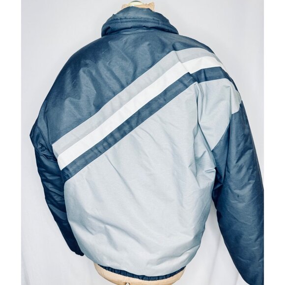 Vintage Gray Ocean Pacific Large Puffer Jacket Retro 80s/90s Ski Streetwear - Picture 2 of 13